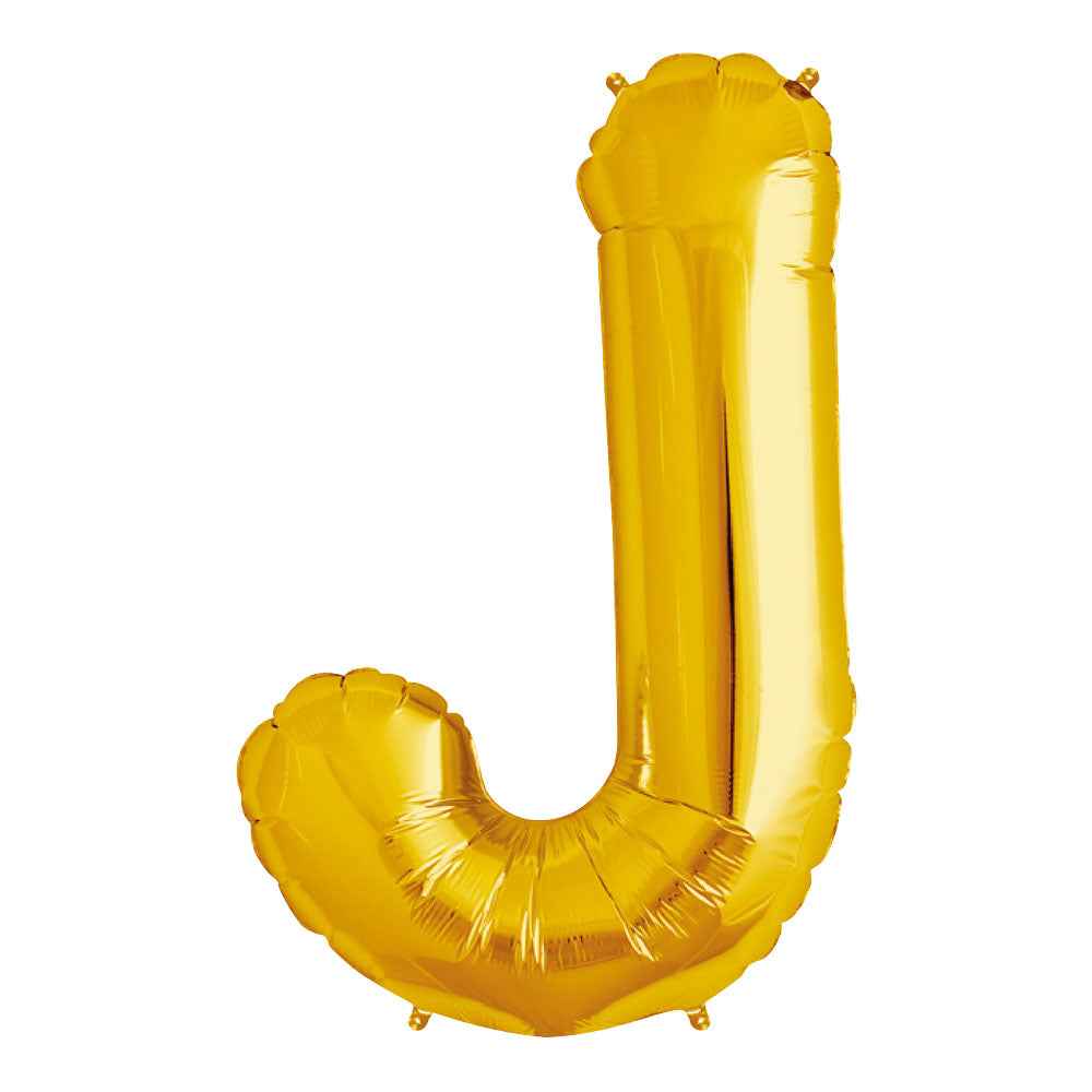 Globo Metálico Dorado 76 cm Letra J | Big Party